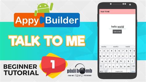 appy builder|AppyBuilder Beginner Tutorial 1: Talk to Me .